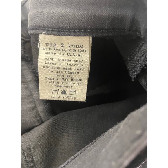 Rag & Bone black sheen skinny jeans leggings women's size 28 - Picture 5 of 6